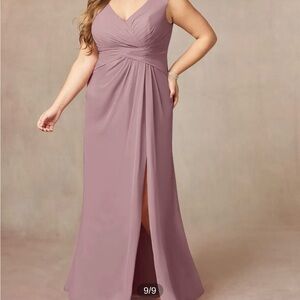 Azazie Dusty Rose Maxi Dress